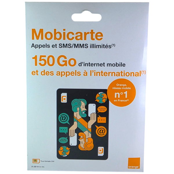 ORANGE SIM CARD 150GO