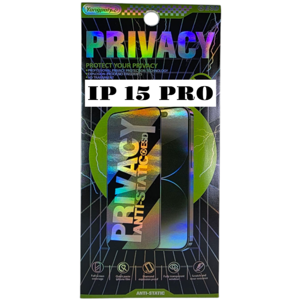 PRIVACY SCREEN PROTECTORS FOR I PHONE – 15 PRO
