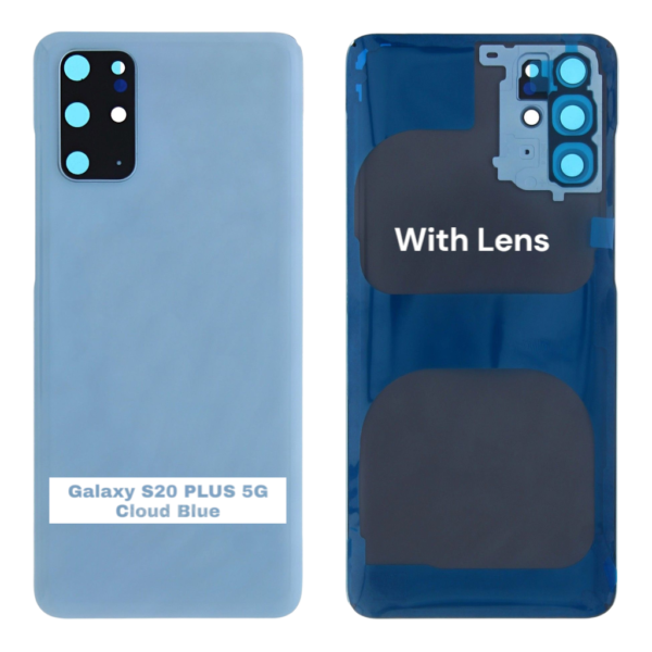 SAMSUNG S20 PLUS 5G - G986B - Battery Cover Extra Glass OEM - Cloud Blue
