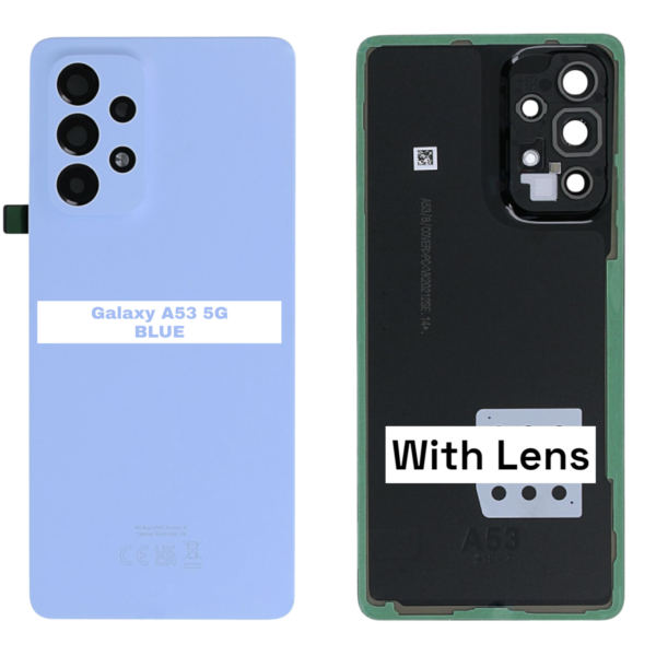 SAMSUNG Galaxy A53 5G – A536B – Battery Cover Extra Glass OEM – Blue