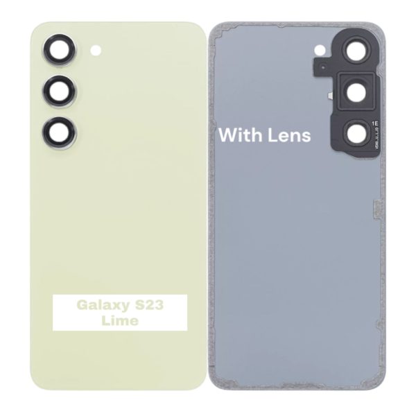 SAMSUNG S23 -S911B- Battery Cover Extra Glass OEM – Lime