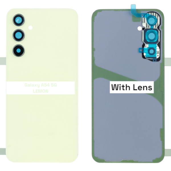 SAMSUNG Galaxy A54 5G – A546B – Battery Cover Extra Glass OEM – Lemon