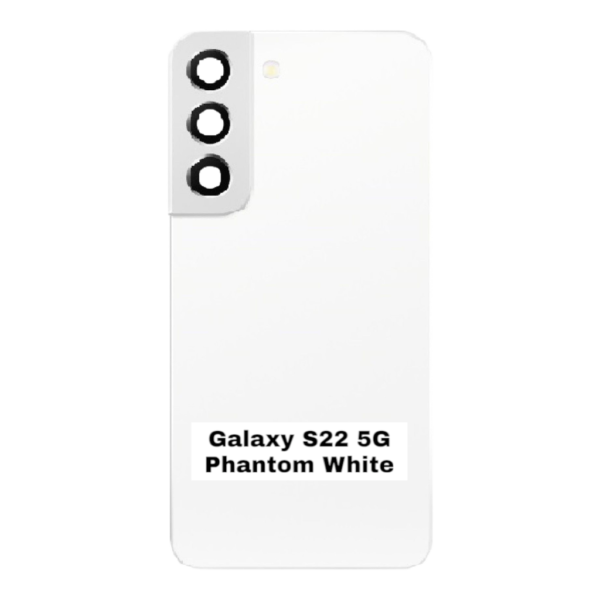 SAMSUNG S22 5G -S901B- Battery Cover Extra Glass OEM- Phantom White – Image 3