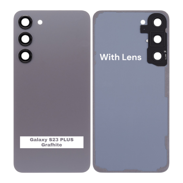 SAMSUNG S23 PLUS -S916B- Battery Cover Extra Glass OEM- Grafhite