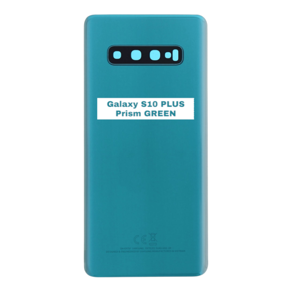 SAMSUNG S10 PLUS – G975F – Battery Cover Extra Glass OEM – Prism Green – Image 3