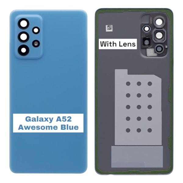 Samsung Galaxy A52 4G - A525F/ A52 5G - A525B / A52s 5G- A528B  – Battery Cover Extra Glass OEM – Awesome Blue