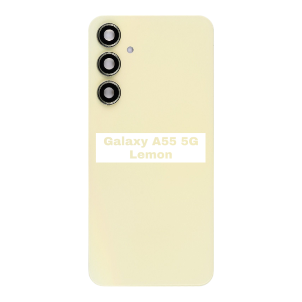 SAMSUNG Galaxy A55 5G – A556B – Battery Cover Extra Glass OEM – Lemon – Image 3