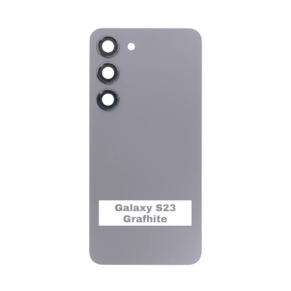 SAMSUNG S23 -S911B- Battery Cover Extra Glass OEM – Grafhite – Image 3