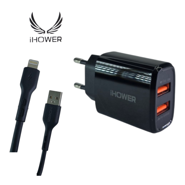 IHower 20W Fast Charger with Lightning Cable - H904 -BLACK – Image 2