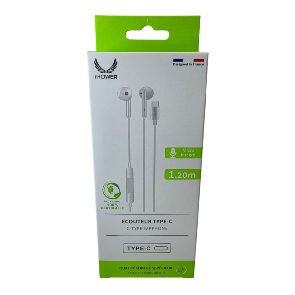 IHOWER E320 TYPE-C EARPHONES - White