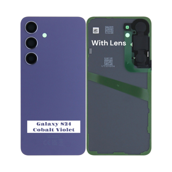 SAMSUNG S24 -S921B- Battery Cover Extra Glass OEM– Cobalt Purple