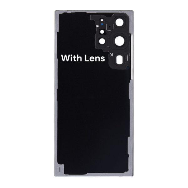 SAMSUNG S23 ULTRA -S918B- Battery Cover Extra Glass OEM- Phantom Black – Image 2