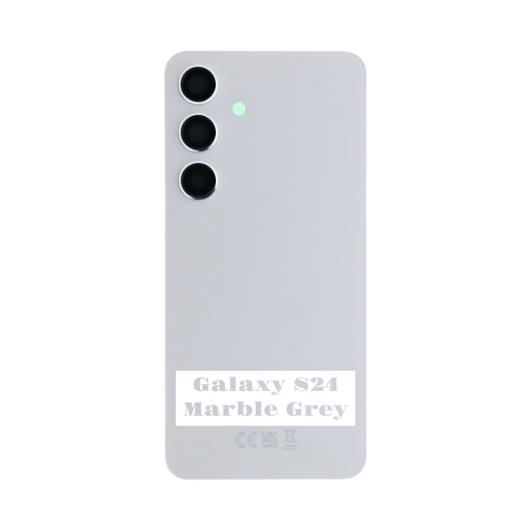 SAMSUNG S24 -S921B- Battery Cover Extra Glass OEM– Marble Grey – Image 3