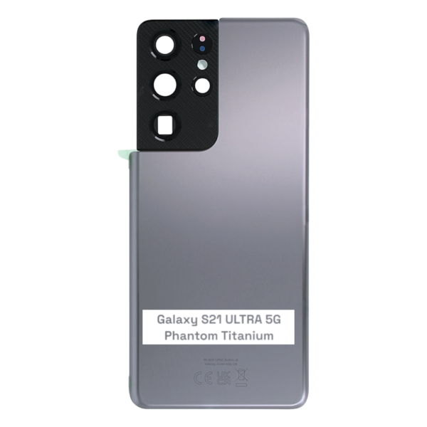 SAMSUNG S21 ULTRA 5G -G998B- Battery Cover Extra Glass OEM- Phantom Titanium – Image 3