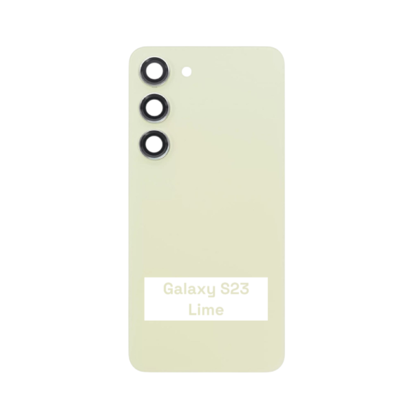 SAMSUNG S23 -S911B- Battery Cover Extra Glass OEM – Lime – Image 3