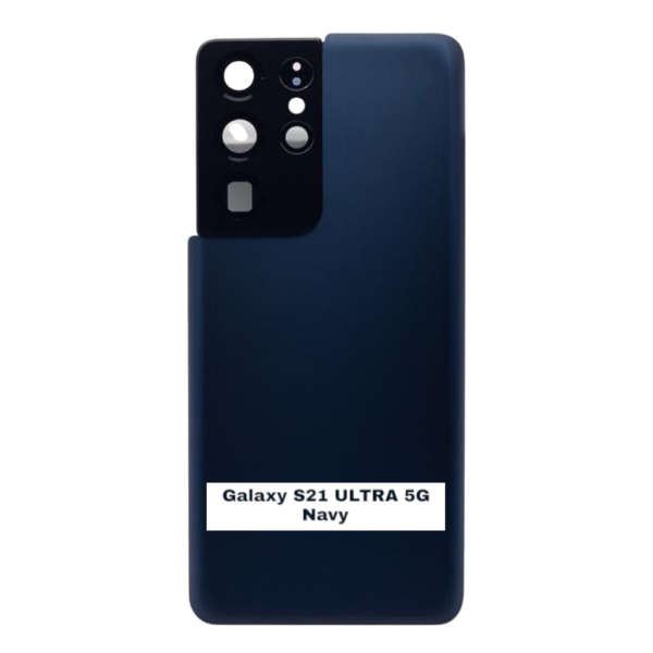 SAMSUNG S21 ULTRA 5G -G998B- Battery Cover Extra Glass OEM- Navy – Image 3