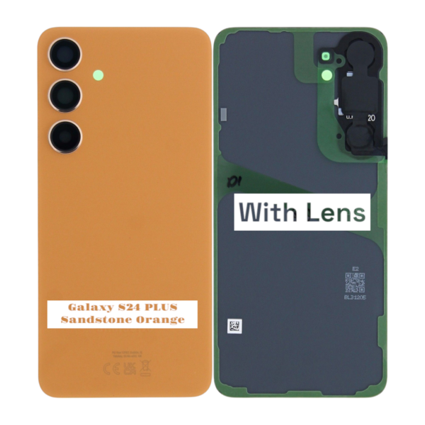 SAMSUNG S24 PLUS -S926B- Battery Cover Extra Glass OEM – Sandstone Orange