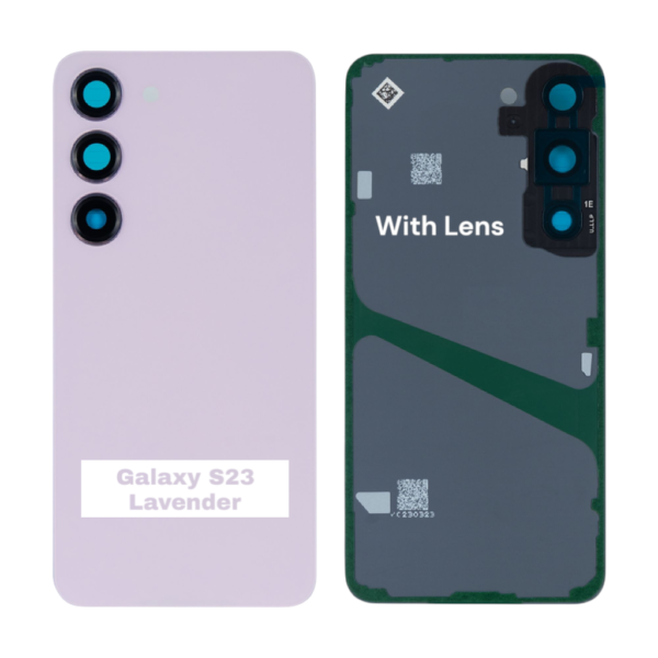 SAMSUNG S23 -S911B- Battery Cover Extra Glass OEM – Lavender