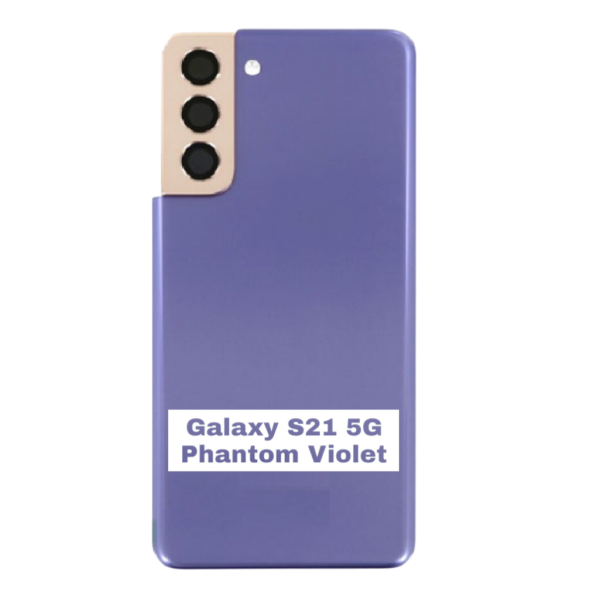 SAMSUNG S21 5G -G991B- Battery Cover Extra Glass OEM- Phantom Violet – Image 2