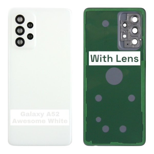 Samsung Galaxy A52 4G - A525F/ A52 5G - A525B / A52s 5G- A528B  – Battery Cover Extra Glass OEM – Awesome White