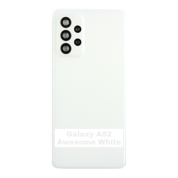 Samsung Galaxy A52 4G - A525F/ A52 5G - A525B / A52s 5G- A528B  – Battery Cover Extra Glass OEM – Awesome White – Image 3