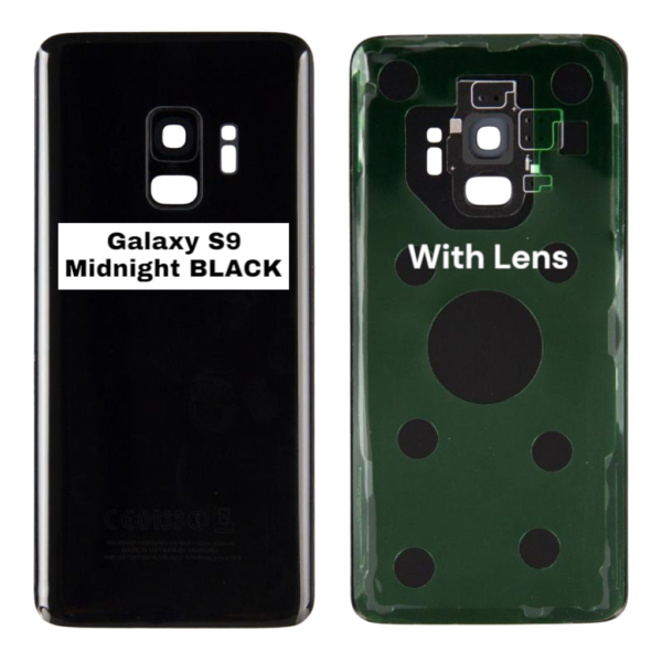 SAMSUNG Galaxy S9 – G960F – Battery Cover Extra Glass OEM – Midnight Black