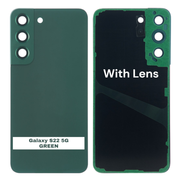 SAMSUNG S22 5G -S901B- Battery Cover Extra Glass OEM- Green