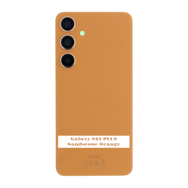 SAMSUNG S24 PLUS -S926B- Battery Cover Extra Glass OEM – Sandstone Orange – Image 3