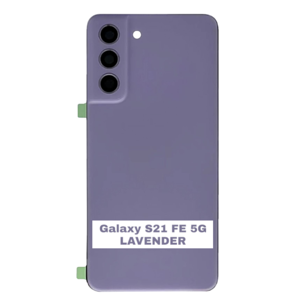 SAMSUNG S21 FE 5G -G990B- Battery Cover Extra Glass OEM- Lavender – Image 3
