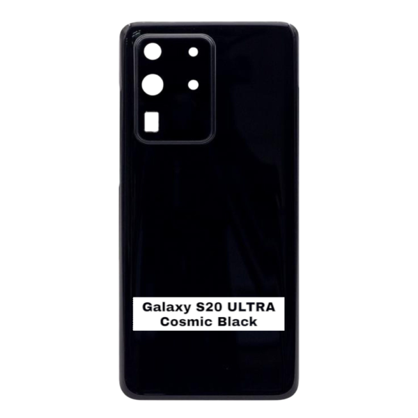 SAMSUNG S20 ULYTRA 4G/5G - G988F / G988B- Battery Cover Extra Glass OEM - Cosmic Black – Image 3