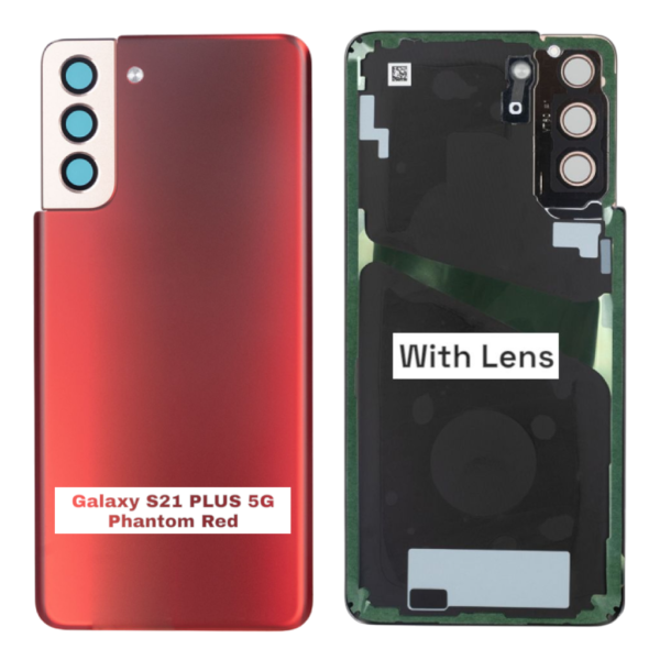 SAMSUNG S21 PLUS 5G -G996B- Battery Cover Extra Glass OEM- Phantom Red