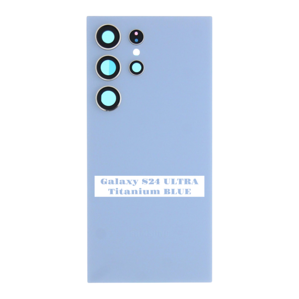 SAMSUNG S24 ULTRA -S928B- Battery Cover Extra Glass OEM– Titanium Blue – Image 3