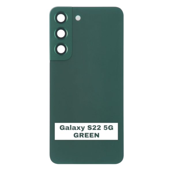 SAMSUNG S22 5G -S901B- Battery Cover Extra Glass OEM- Green – Image 3
