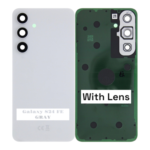 SAMSUNG S24 FE -S721B- Battery Cover Extra Glass OEM – Gray