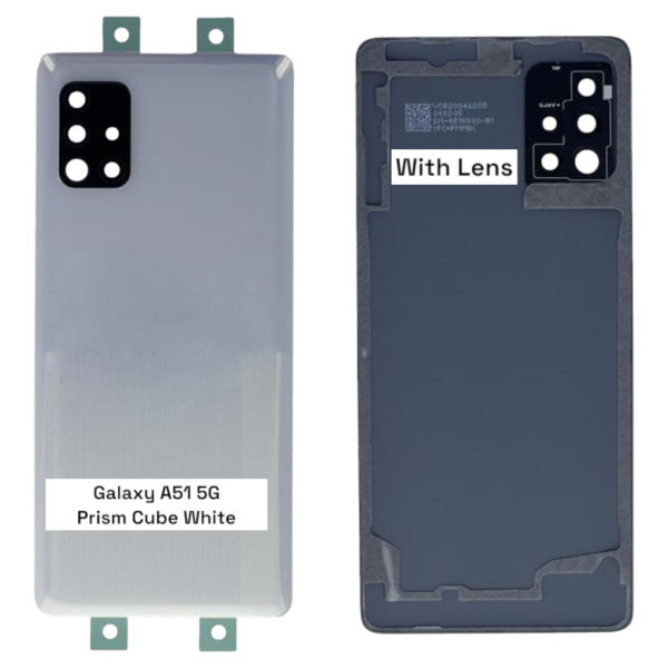 Samsung Galaxy A51 5G -A516B – Battery Cover Extra Glass OEM –Prism White