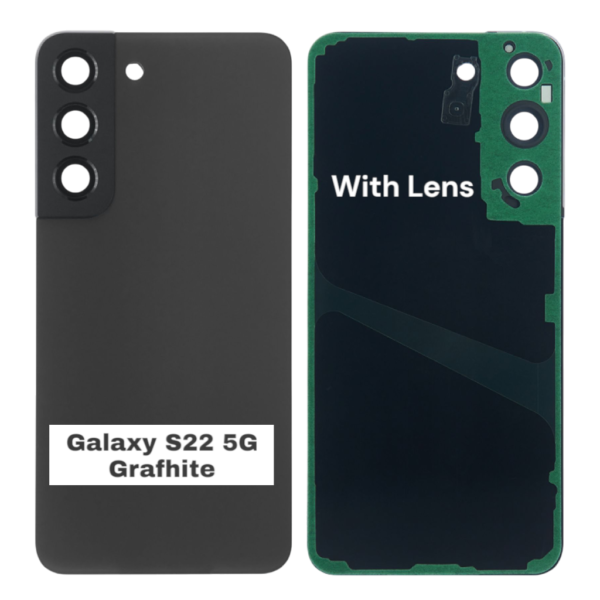 SAMSUNG S22 5G -S901B- Battery Cover Extra Glass OEM- Grafhite
