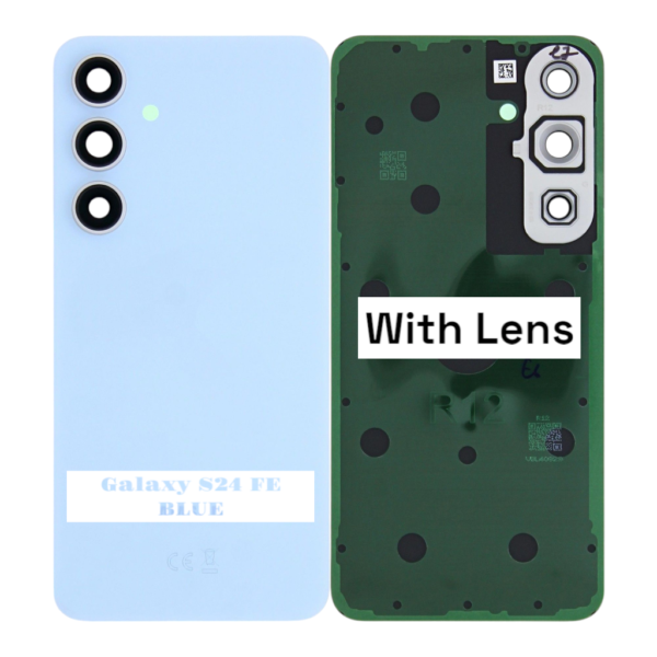 SAMSUNG S24 FE -S721B- Battery Cover Extra Glass OEM – Blue