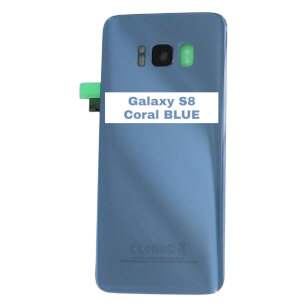 SAMSUNG Galaxy S8 – G950F – Battery Cover Extra Glass OEM – Coral Blue – Image 3