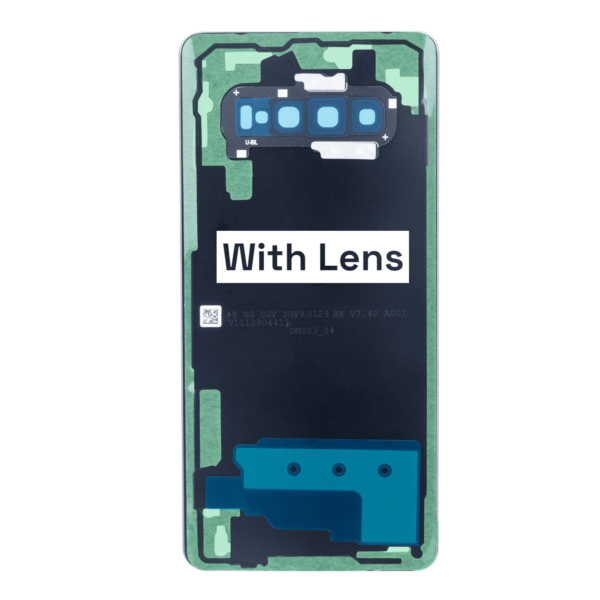 SAMSUNG S10 PLUS – G975F – Battery Cover Extra Glass OEM – Prism Black – Image 2