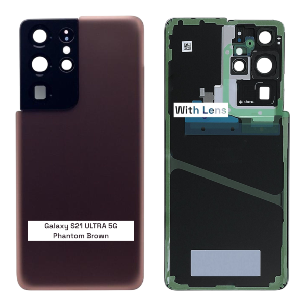 SAMSUNG S21 ULTRA 5G -G998B- Battery Cover Extra Glass OEM- Phantom Brown