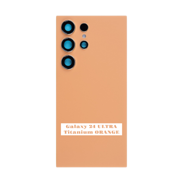 SAMSUNG S24 ULTRA -S928B- Battery Cover Extra Glass OEM – Titanium Orange – Image 3