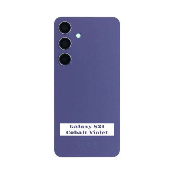 SAMSUNG S24 -S921B- Battery Cover Extra Glass OEM– Cobalt Purple – Image 2