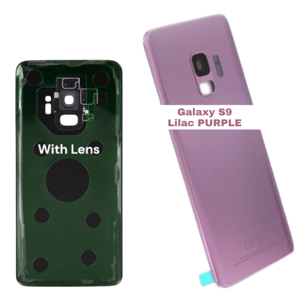 SAMSUNG Galaxy S9 – G960F – Battery Cover Extra Glass OEM – Lilac Purple