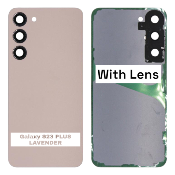 SAMSUNG S23 PLUS -S916B- Battery Cover Extra Glass OEM- Lavender