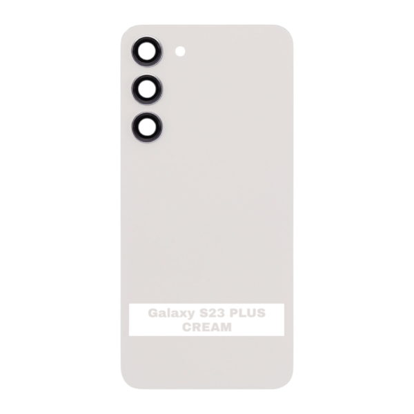 SAMSUNG S23 PLUS -S916B- Battery Cover Extra Glass OEM – Cream – Image 3