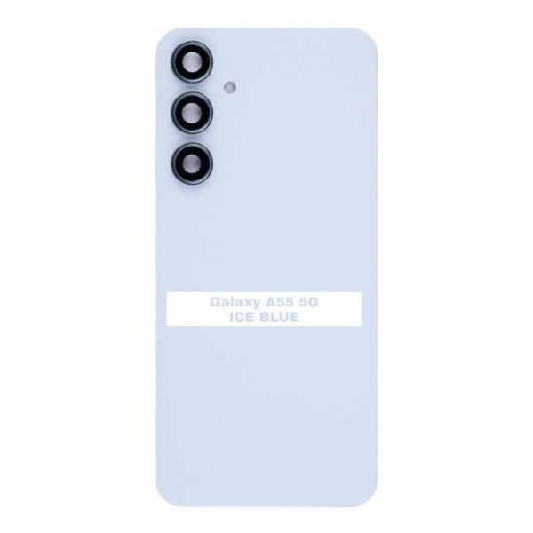 SAMSUNG Galaxy A55 5G – A556B – Battery Cover Extra Glass OEM – Ice Blue – Image 3