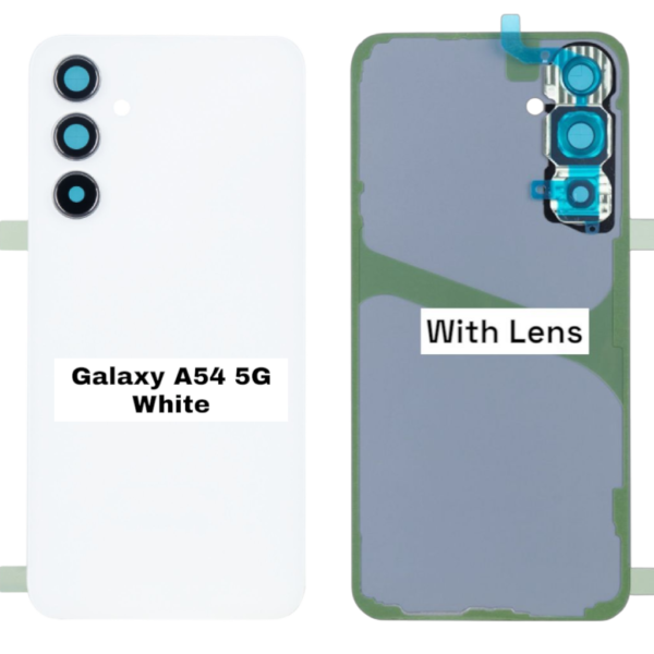 SAMSUNG Galaxy A54 5G – A546B – Battery Cover Extra Glass OEM – White