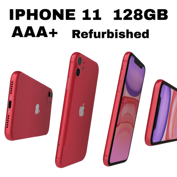 Refurbished IPHONE 11 - (128GB, AAA+ grade) 100%Battery Capacity- Red
