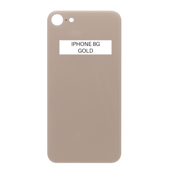 I PHONE 8G - Battery Cover Extra Glass – Gold