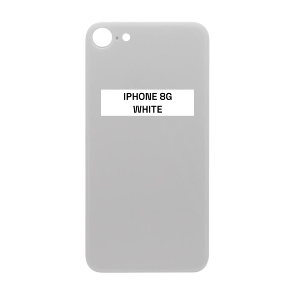 I PHONE 8G -  Battery Cover Extra Glass – White